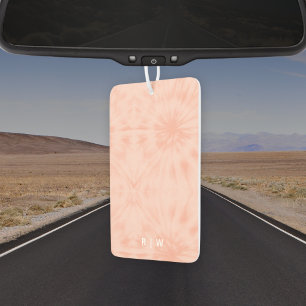 Tie Dye   Coral Pink Modern Pastel Car Air Freshener