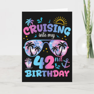 Tie Dye Cruising Into My 42nd Birthday Sungles Tri Card
