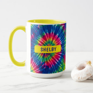 Tie-Dye Custom Name Colourful Gift Mug