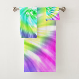 Tie Dye Design Bathroom Towel Set