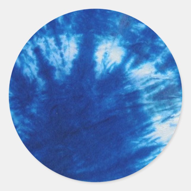 Tie-Dye Design Classic Round Sticker (Front)