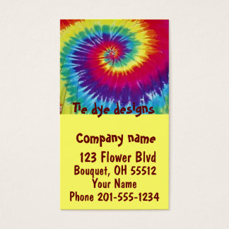 tie dye business cards