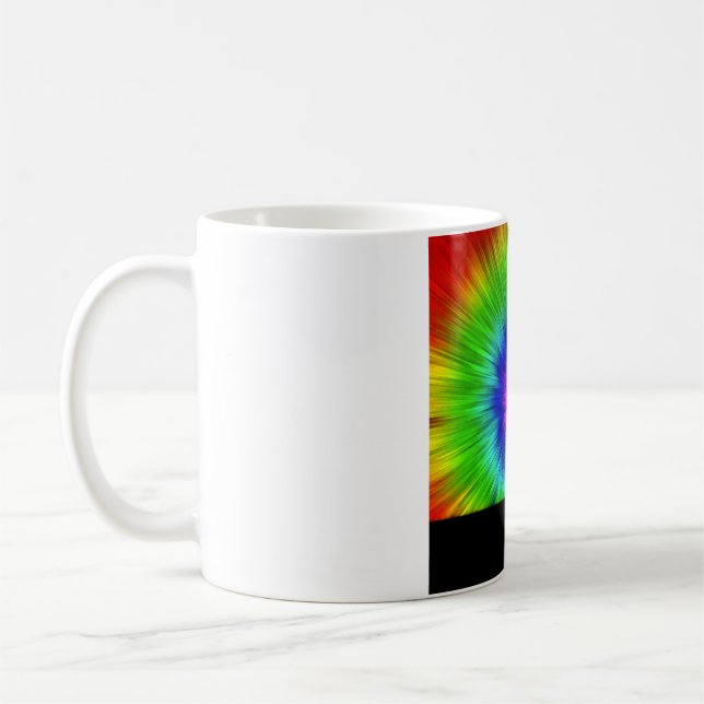 Tie Dye Disc Golf Basket Coffee Mug (Left)