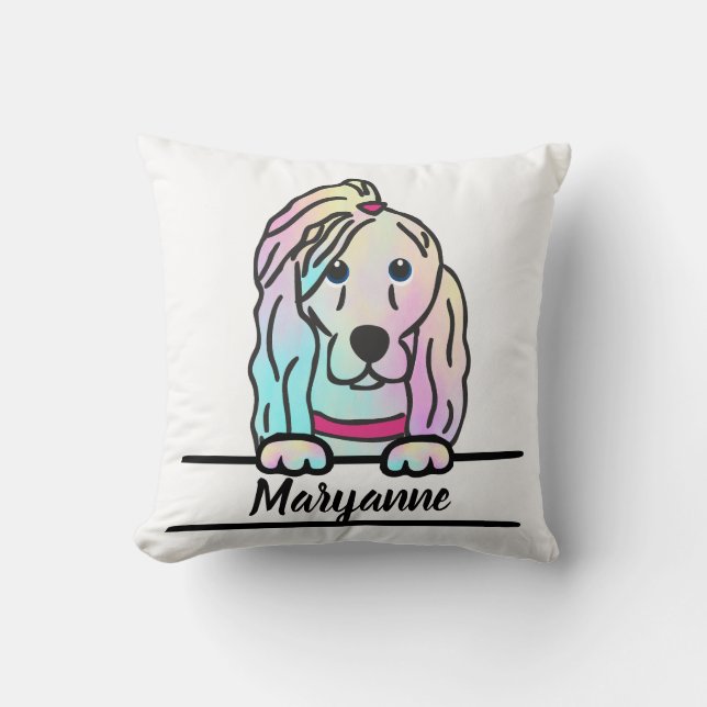 Tie Dye Dog Cushion (Front)