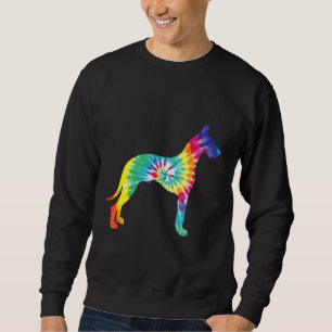 Tie Dye Dog Hippie Great Dane Retro Puppy Sweatshirt