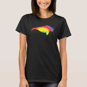 Tie Dye Dugong Rainbow Print Manatee Hippie Peace T-Shirt