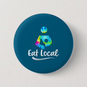 Tie Dye Eat Local Breastfeeding Survivor Design 6 Cm Round Badge