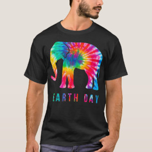 Tie Dye Elephant Lover Earth Day 2020 Costume Envi T-Shirt