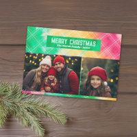 Tie Dye Eye Catching Red Green 2 Photo Collage
