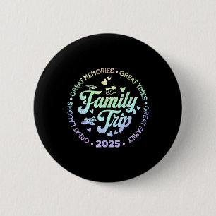 Tie Dye Family Trip Vacation 2025 Matching Family 6 Cm Round Badge