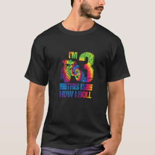 Tie Dye Farm Tractor I'm 3rd Birthday Party 3 Year T-Shirt