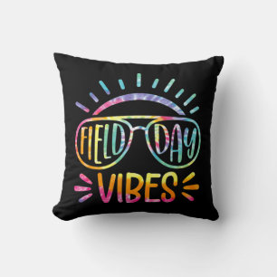 Tie Dye Field Day Vibes Last Day Of School Field D Cushion