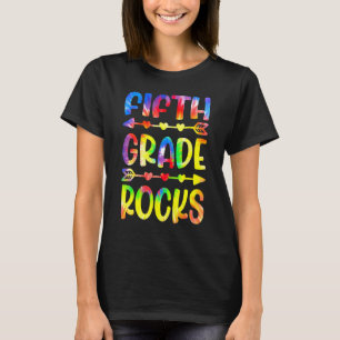 Tie Dye Fifth Grade Rocks 5th Grade Back To School T-Shirt