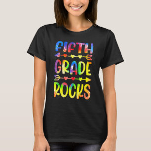 Tie Dye Fifth Grade Rocks 5th Grade Back To School T-Shirt