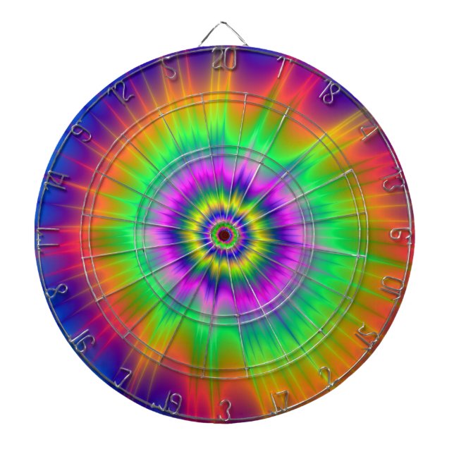 Tie Dye Fireball Dartboard (Front)