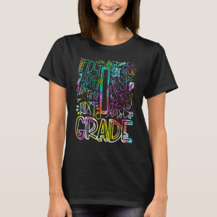 Tie Dye First 1st Grade Students & Teachers Back T T-Shirt