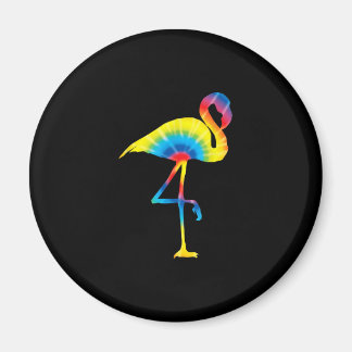 Tie Dye Flamingo Rainbow Print Bird Animal Hippie Magnet