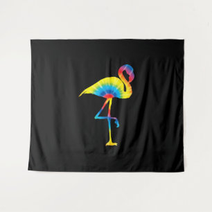 Tie Dye Flamingo Rainbow Print Bird Animal Hippie Tapestry