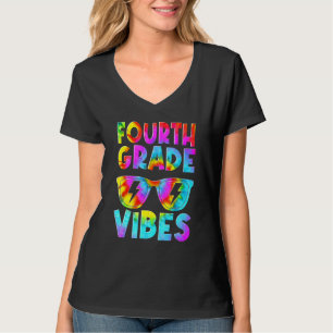 Tie Dye Fourth Grade Vibes Teacher Student Back To T-Shirt