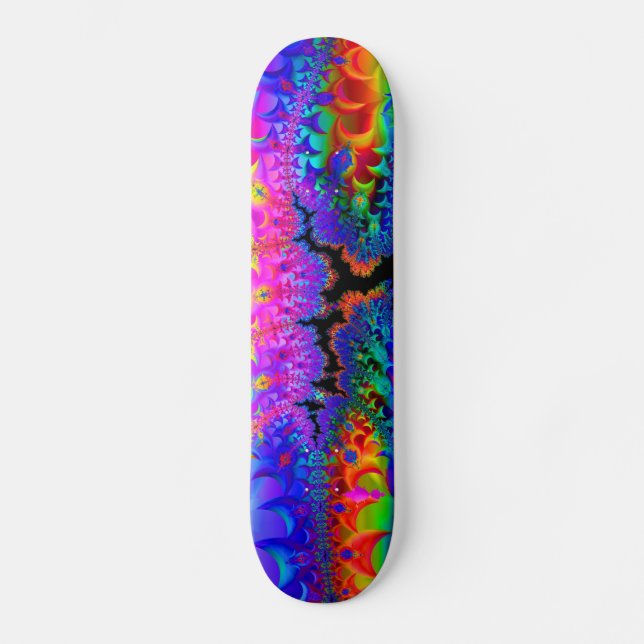 Tie Dye Fractal Skateboard (Front)