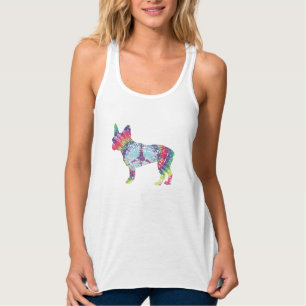 tie dye french bulldog dog lovers gift singlet