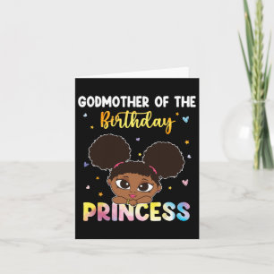 Tie Dye Godmother The Birthday Princess Black Hist Card