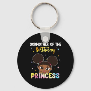 Tie Dye Godmother The Birthday Princess Black Hist Key Ring
