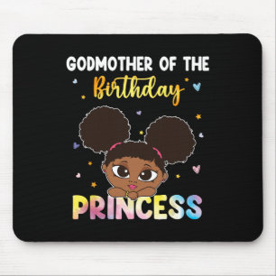 Tie Dye Godmother The Birthday Princess Black Hist Mouse Pad