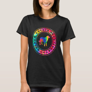 Tie Dye Golden Cocker Retriever Dog Mum Dad Pet T-Shirt