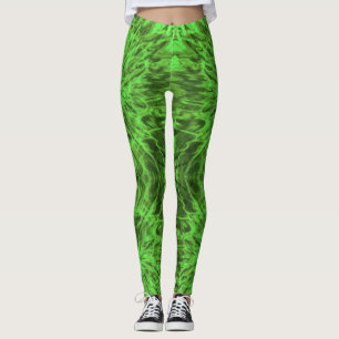 TIE DYE GREEN  LEGGINGS