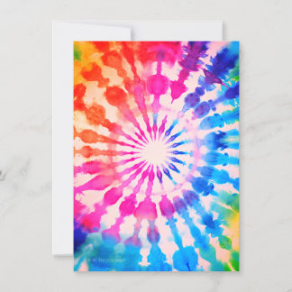 Tie Dye Groovy Hippie Custom Birthday Party Invitation