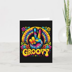 Tie Dye Groovy Peace Sign Hippie  Card