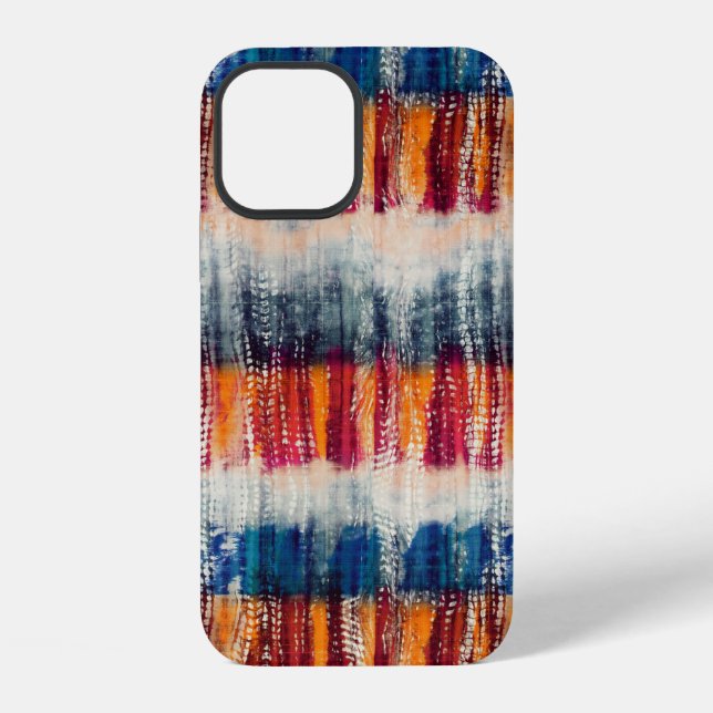 Tie dye grunge styled fabric simulation pattern iPhone case (Back)