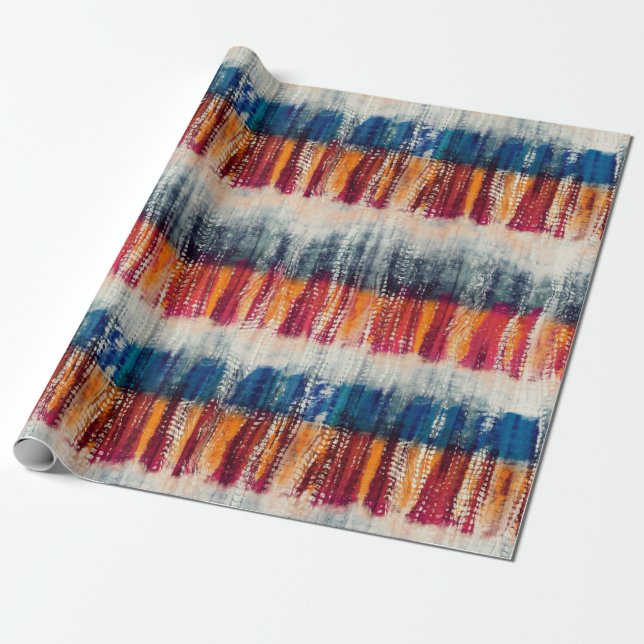 Tie dye grunge styled fabric simulation pattern wrapping paper (Unrolled)