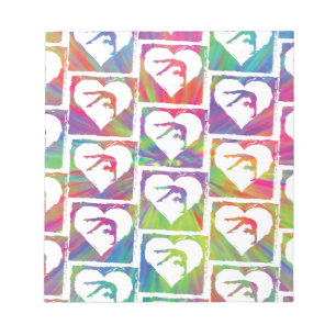 Tie Dye Gymnastics Pattern Notepad
