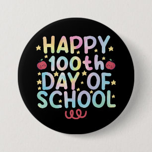 Tie Dye Happy 100th Day Of School Teacher Student  7.5 Cm Round Badge