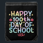 Tie Dye Happy 100th Day Of School Teacher Student  Drawstring Bag<br><div class="desc">Tie Dye Happy 100th Day Of School Teacher Student 100 Days T-Shirt</div>
