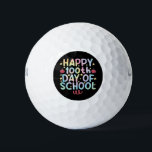 Tie Dye Happy 100th Day Of School Teacher Student  Golf Balls<br><div class="desc">Tie Dye Happy 100th Day Of School Teacher Student 100 Days T-Shirt</div>