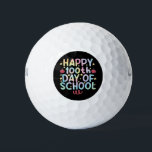 Tie Dye Happy 100th Day Of School Teacher Student  Golf Balls<br><div class="desc">Tie Dye Happy 100th Day Of School Teacher Student 100 Days T-Shirt</div>
