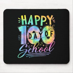 Tie Dye Happy 100th Day Of School Teacher Student  Mouse Pad