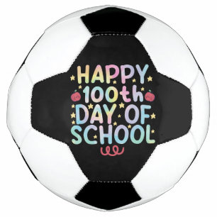 Tie Dye Happy 100th Day Of School Teacher Student  Soccer Ball