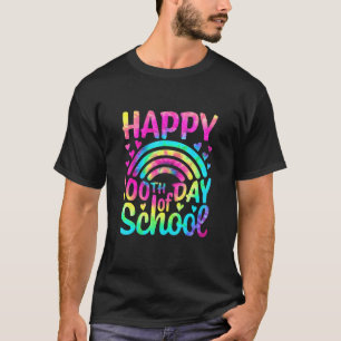 Tie Dye Happy 100th Day Of School Teacher Student T-Shirt