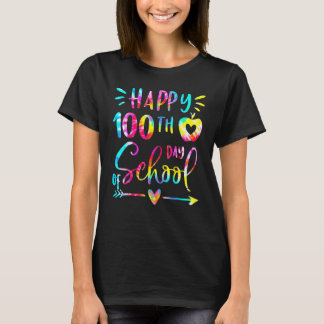 Tie Dye Happy 100th Day Of School Teacher Student T-Shirt