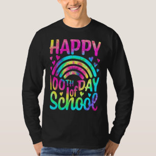 Tie Dye Happy 100th Day Of School Teacher Student  T-Shirt