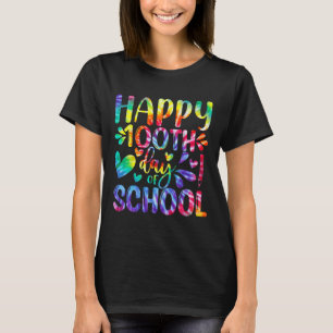 Tie Dye Happy 100th Day Of School Teacher Student  T-Shirt