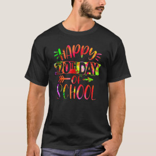Tie Dye Happy 120th Day Of School Teacher Student  T-Shirt
