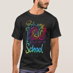 Tie Dye Happy 120th Day Of School Teacher Student T-Shirt