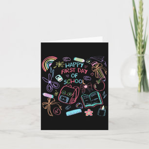 Tie Dye Happy First Day Of School Back To School D Card
