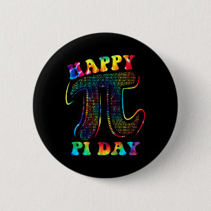 Tie Dye Happy Pi Day 3.14 Math Teacher Kids Men Wo 6 Cm Round Badge