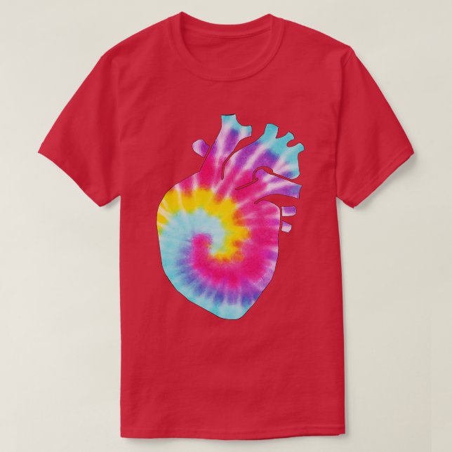 Tie Dye Heart T-Shirt (Design Front)